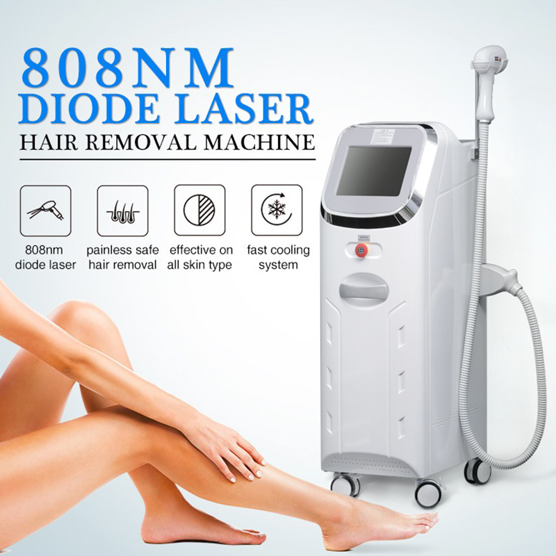 Máquina de depilación láser de diodo profesional de 3 longitudes de onda de 808 nm Tratamiento permanente no invasivo Depiladora láser Salón Equipo de belleza