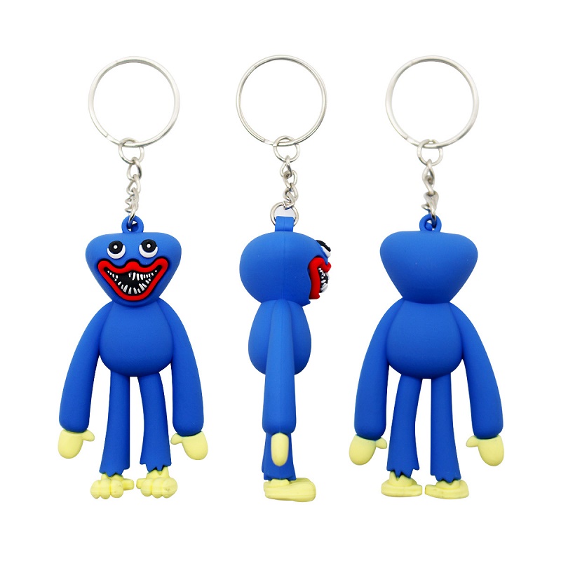 Manufacturers wholesale 7.4cm 2-color Huggy Wuggy keychain toys cartoon games perimeter hanging children's gifts