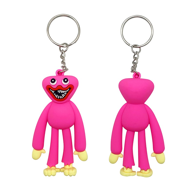 Fabrikanten groothandel 7,4 cm 2-kleuren Huggy Wuggy sleutelhanger speelgoed cartoon games perimeter hangende kindercadeaus