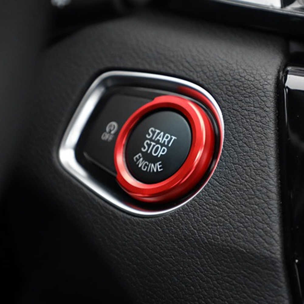 New For BMW 1 2 3 4 Series X1 F48 F20 F21 F30 F32 F33 F34 F36 F45 F46 Car Engine Start Button Stickers Ignition Key Ring Trim Cover