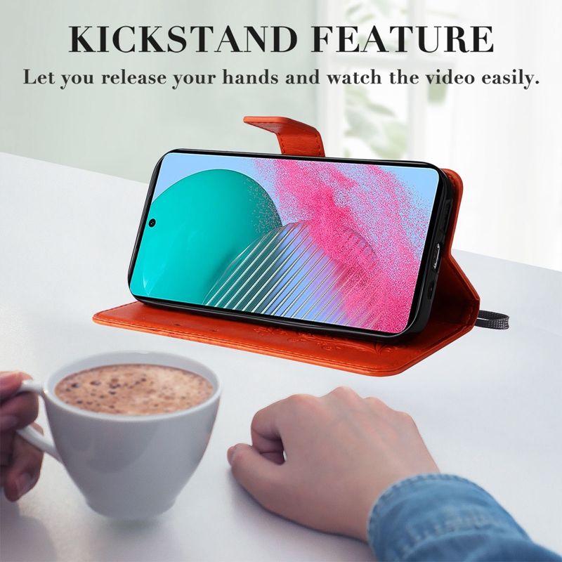 3D Kabartma Deri Cüzdan Kılıfları Oppo Reamle C55 GT NEO5 10 Pro 9i C33 Reno 8t Samsung M54 5G 34Designs Çiçek Ağacı Ayçiçeği Kelebek Kart Kapak Kapak Stand Çantası