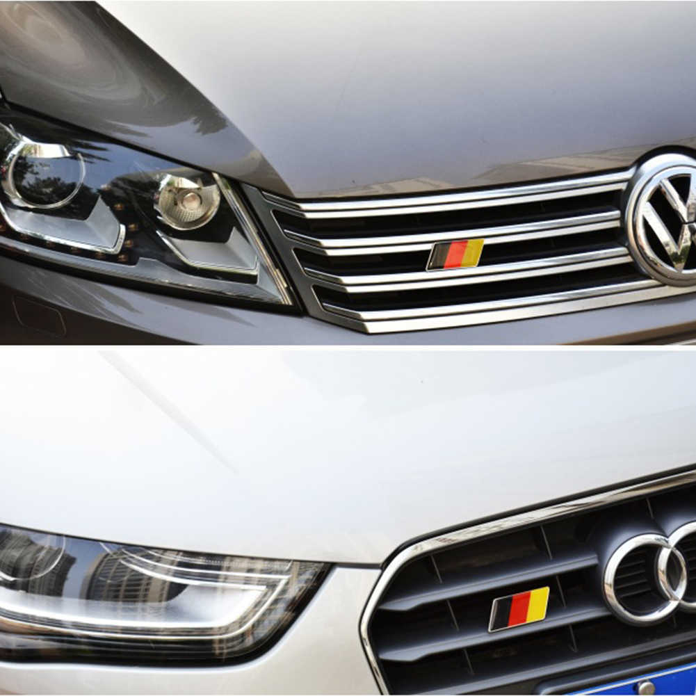 新しいユニバーサルカーステッカードイツの旗紋章バッジエンブレムDeutsch Bumper Front Grille Auto Decal for Scirocco Golf 7 Golf 6 Wholesale