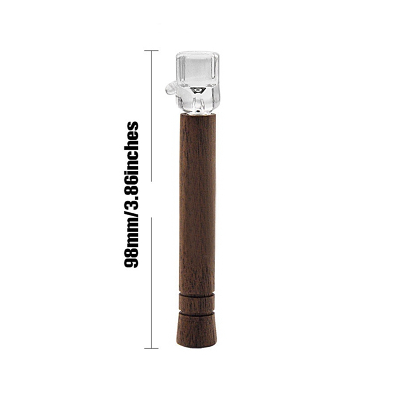 Nouveau Fumer Naturel En Bois Portable Pipes En Verre À Main Conseils Faciles À Nettoyer Herbes Sèches Tabac Attrapeur Dégustateur Chauve-Souris Filtre One Hitter Porte-Cigarette En Bois