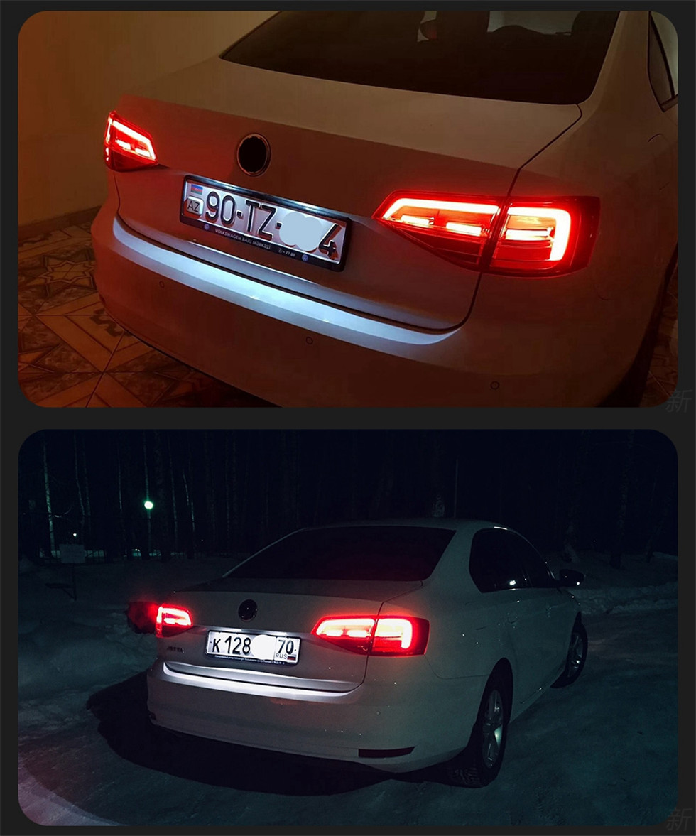 Bilkastare för VW Jetta Mk6 20 15-20 18 TAILLLIGHTER LED DRL RUNKLIGHTER FOG LIGHT Turn Signal Bak Parkeringsljus