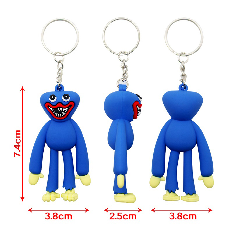 Fabricants en gros 7.4cm 2 couleurs Huggy Wuggy porte-clés jouets jeux de dessin animé périmètre suspendus cadeaux pour enfants