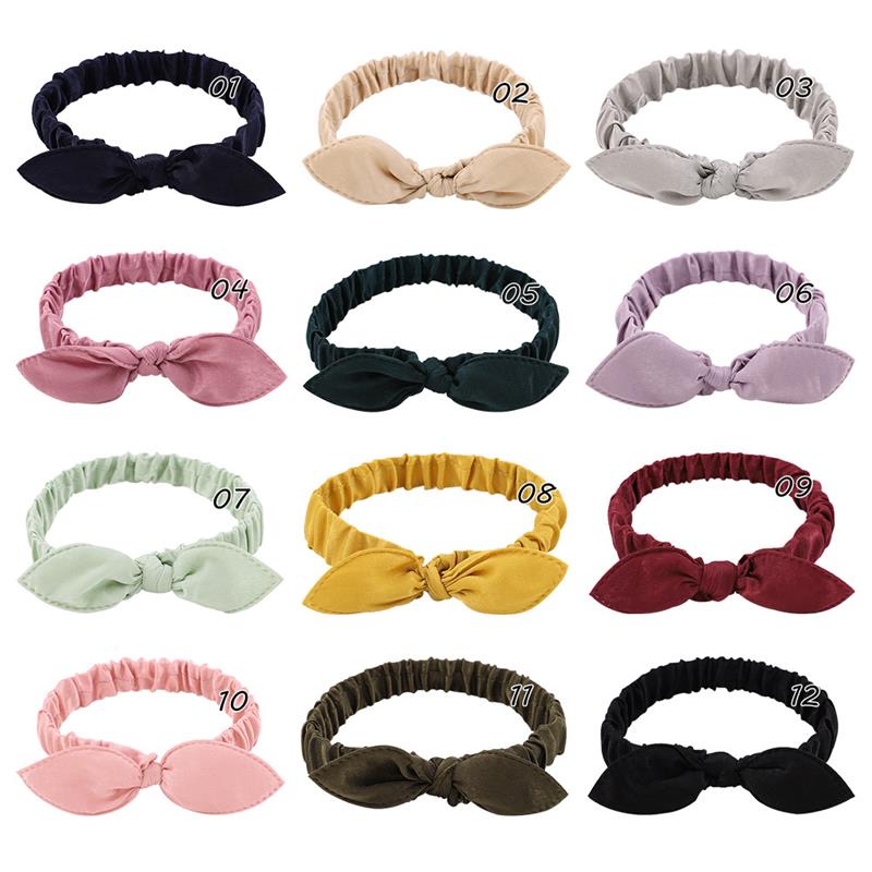 Mignon lapin oreille bandeau filles élastiques cheveux rubans pour femmes Yoga bandeau cheveux accessoires mode chapeaux