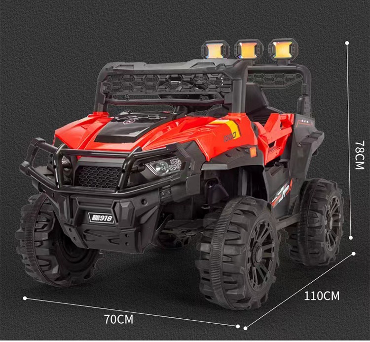 2023 novos brinquedos de carro elétrico de quatro rodas para crianças com motorista duplo porta dupla para crianças ATV carro off-road para meninos passeio em presentes de aniversário