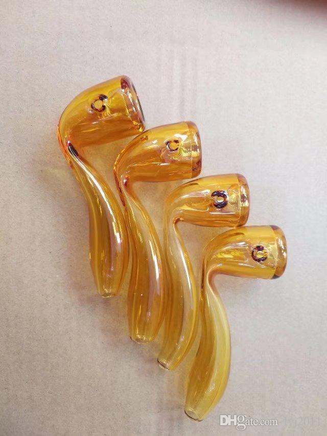 Pipes en verre Fabrication de fumeurs Narguilé soufflé à la main Nouveau tuyau en verre incurvé multicolore