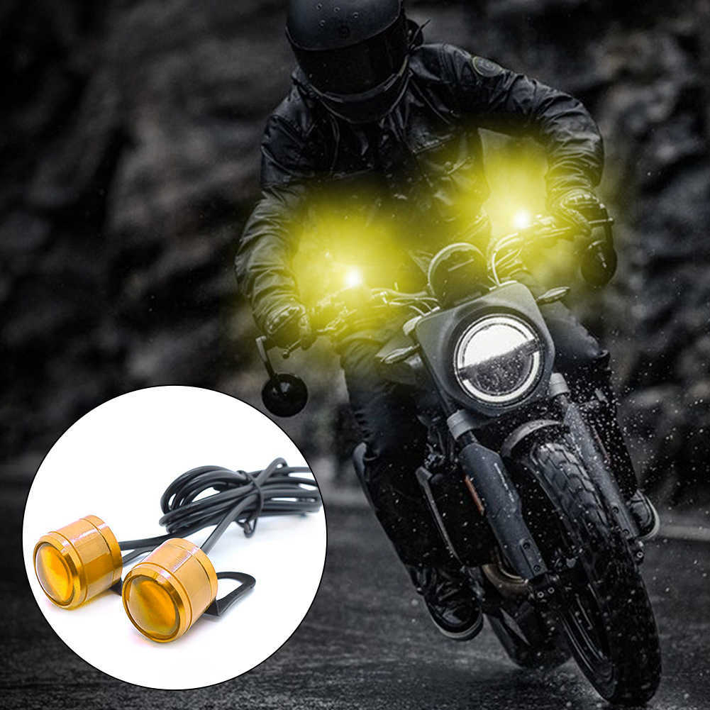 Yeni Led Motosiklet Flaşı Sürüş Işıkları Süper Parlak Kartal Göz Sis Lambası Far Far 12v Gündüz Çalışan Işık Moto Aksesuarları