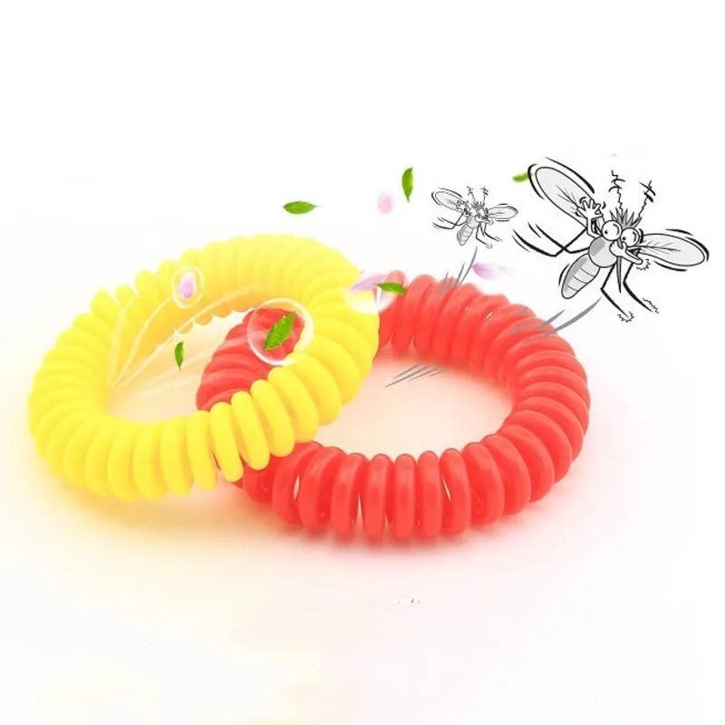 Nouveau Bracelet Anti-Moustique Bobine Élastique Spirale Main Poignet Bande Téléphone Anneau Chaîne Anti-moustique Bracelets Antiparasitaire Bracelet