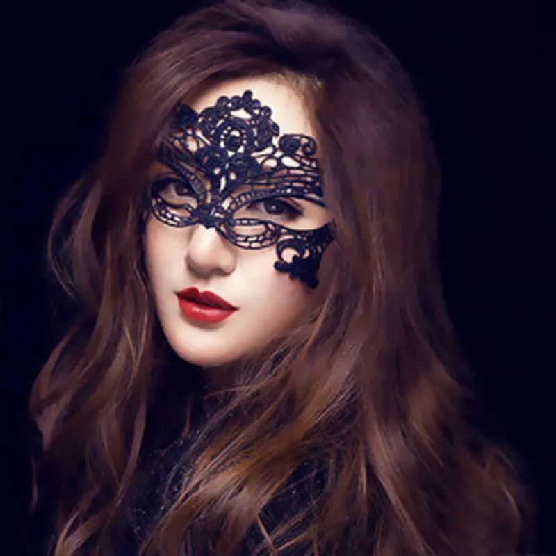 Fashion Sexy Lady Lace Mask Black Cutout Eye Masks Colorful Masquerade Fancy Mask Halloween Venetian Mardi Party Costume 42 Style