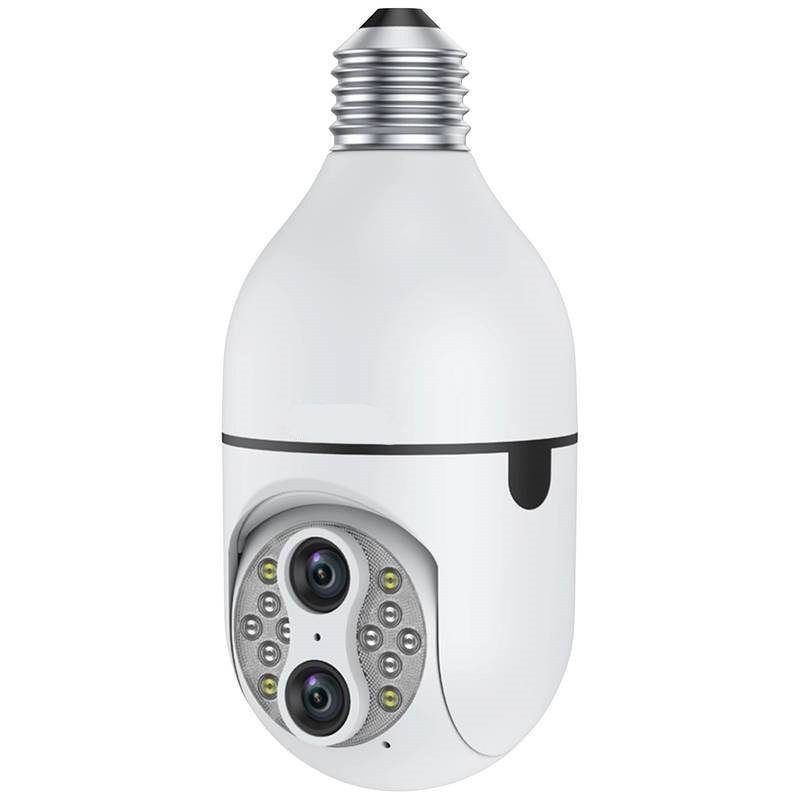 Dual Lens 4MP E27 WIFI Bulb Camera Indoor 10X Optical Zoom CCTV Auto Tracking Security Surveillance Smart Home 360 PTZ IP Camera