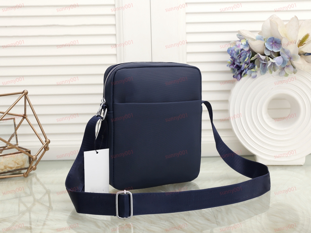 Bolso de hombro de tamaño pequeño Diseño de letras de lujo Bolsos oficiales Bolso de mensajero de color sólido para hombres Cartera de diseñador Bolso vertical de lona Maletines