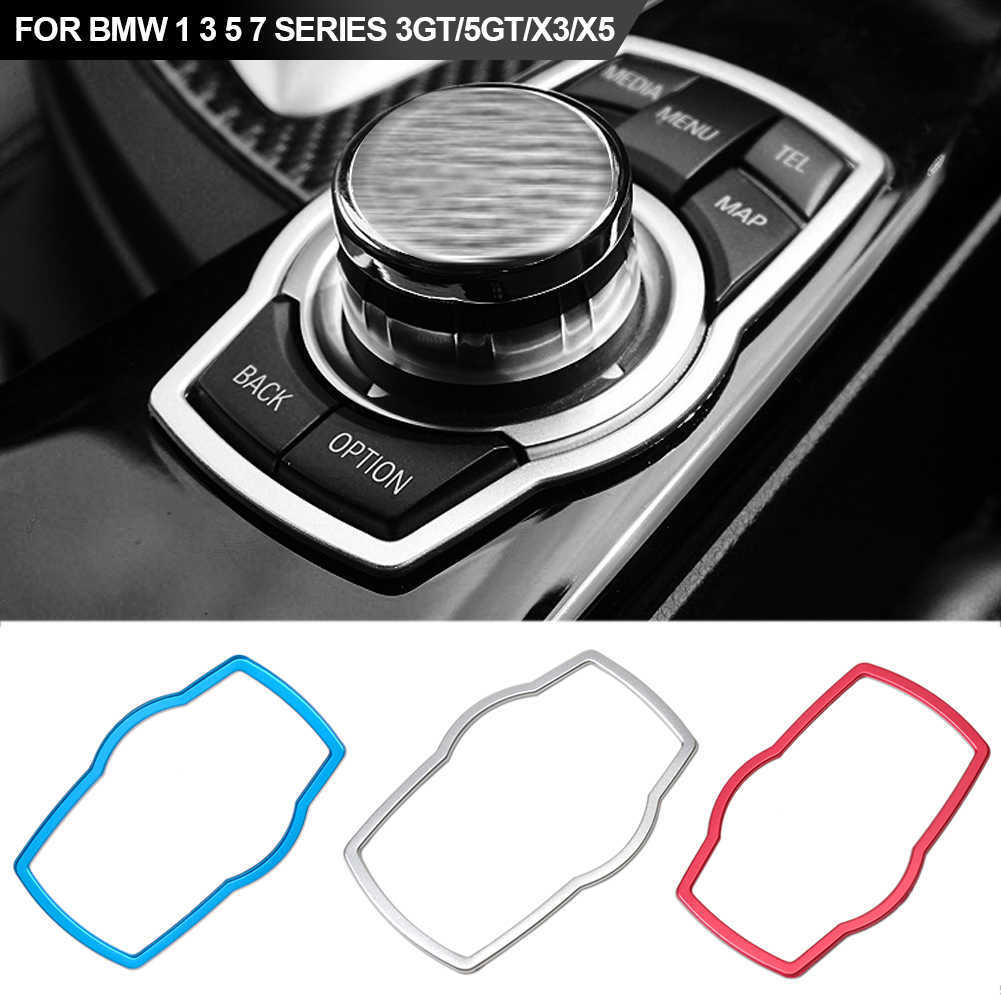Novo interior do carro botões multimídia capa de moldagem guarnição para bmw 1 3 4 5 7 série x1 x3 x4 x5 x6 e81 e87 f30 acessórios do carro interior