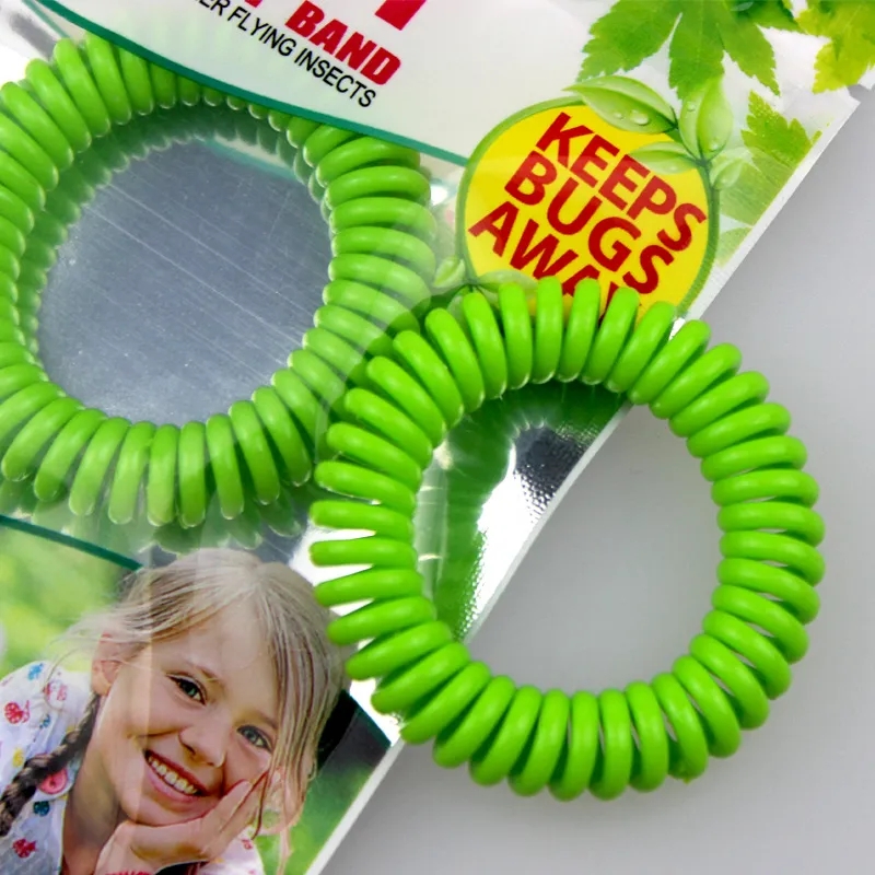 New Mosquito Repellent Bracelet Elastic Coil Spiral Hand Wrist Band Telephone Ring Chain Anti-mosquito Bracelets Pest Control Bracelet