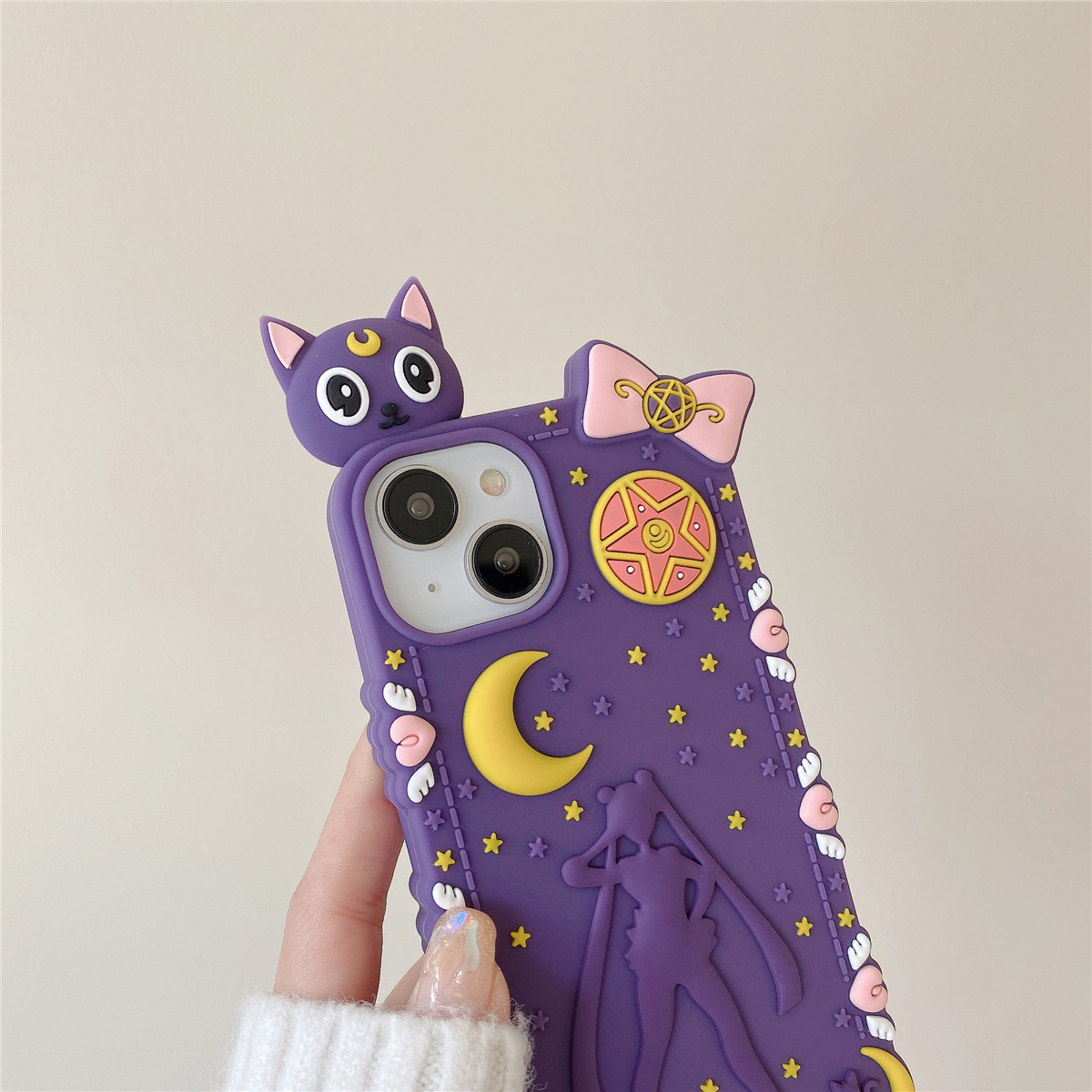 Darmowe DHL Wholesale 3D Sailor Girl Case for iPhone 14pro Max 14plus Cover for iPhone 13 12 11 Pro Max Profit Protect Lovely Anime Bear Cartoon Cover