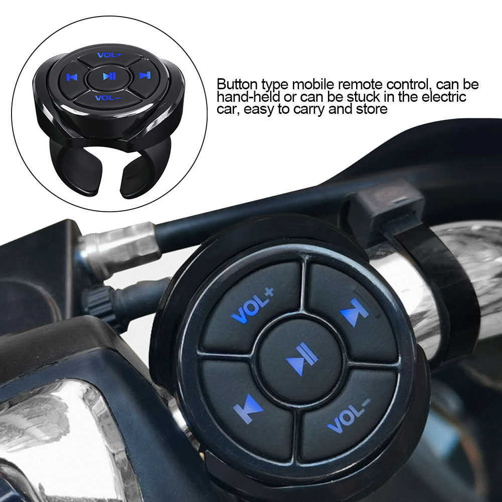 Ny 5-Key Wireless Bluetooth-bil rattkontrollknapp Smart fjärrkontroll för Radio DVD GPS Multimedia Bicycle Motorcykeltelefon