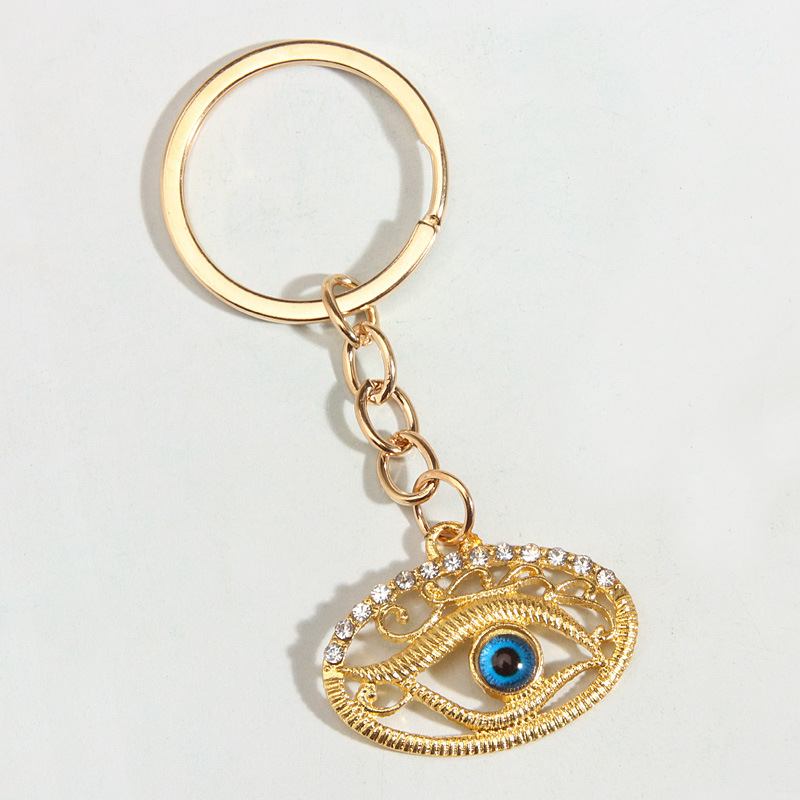 Creative Devil's Eye Keychain Pendant Jewelry Diamond Set Evil Eye Bag Car Keychains Accessories In Bulk