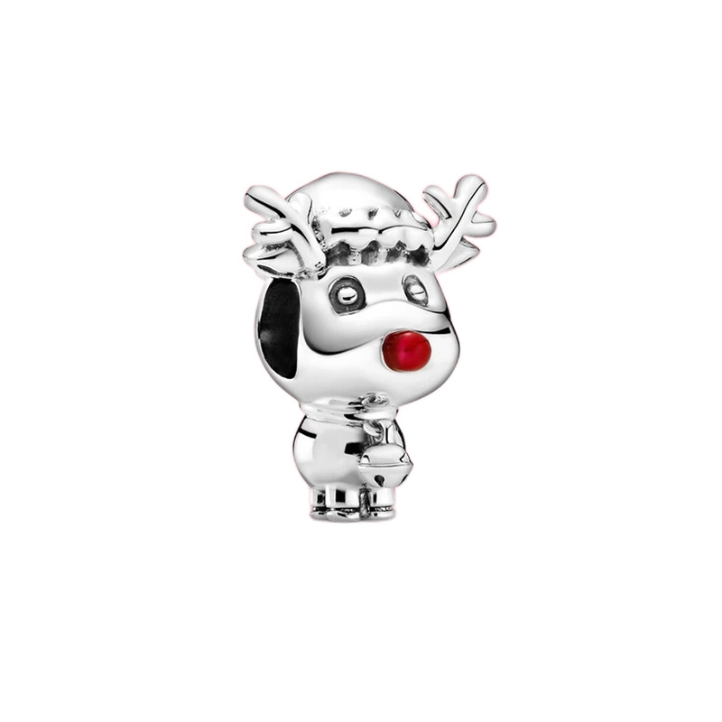 Pandora-925 Sterling Silver Ciondola Charms Serie natalizia Ornamento albero di Natale con perline Bracciale regolabile con perline, Pandora Box gratuito al momento dell'acquisto