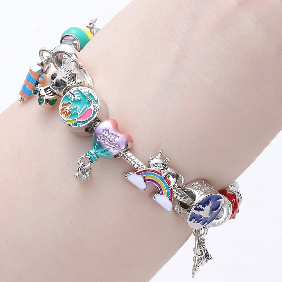 Mode 925 Sterling Zilver Luchtballon Boomkikker Vliegtuigen Globe Murano Lampwork Glas Europese Charm Kralen Bengelen Past Pandora Charm Armbanden Ketting