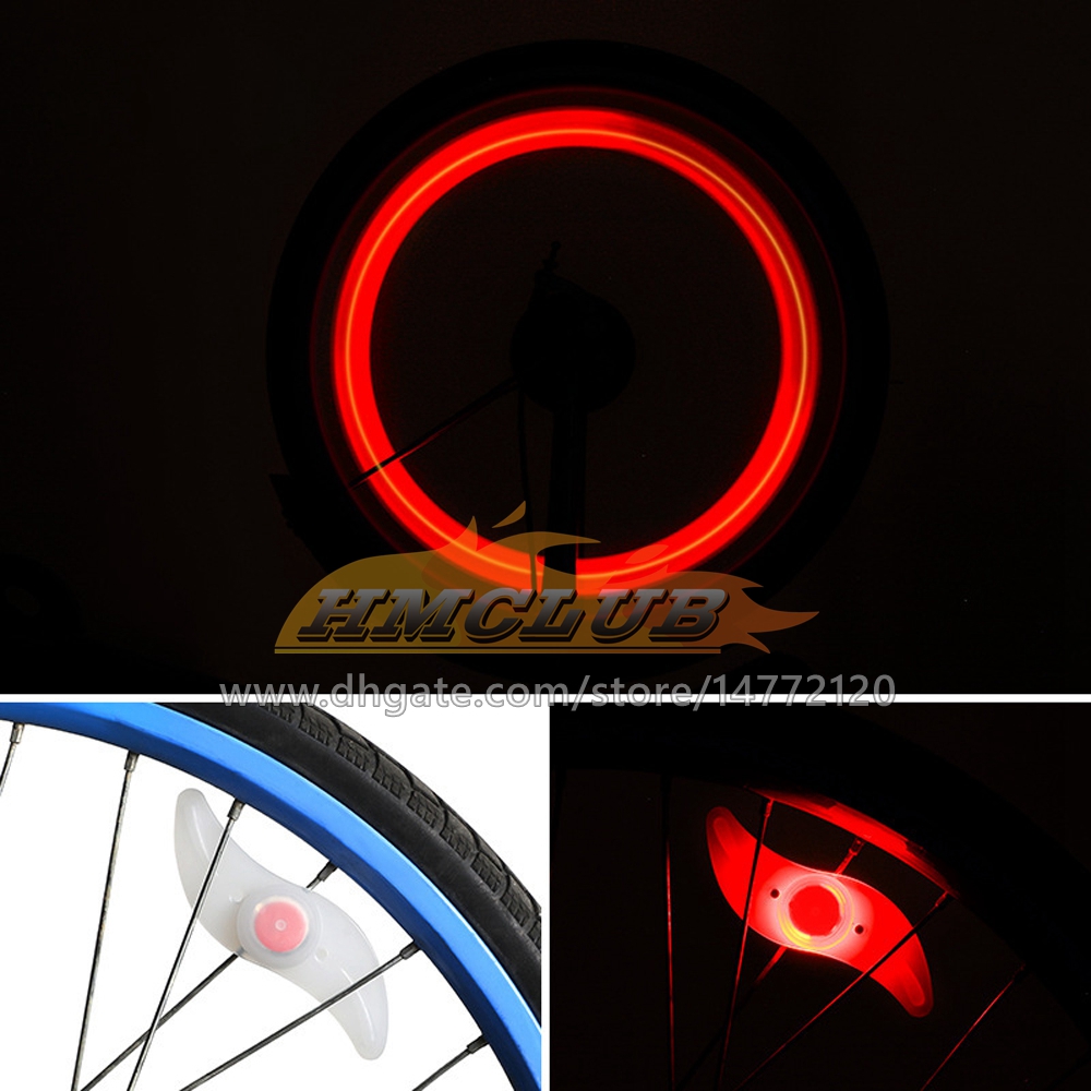 1USD LEDフラッシュタイヤライトカーオートバイ自転車ホイールタイヤ懐中電灯ブルーグリーンレッドイエローマルチカラーエアスポークランプ
