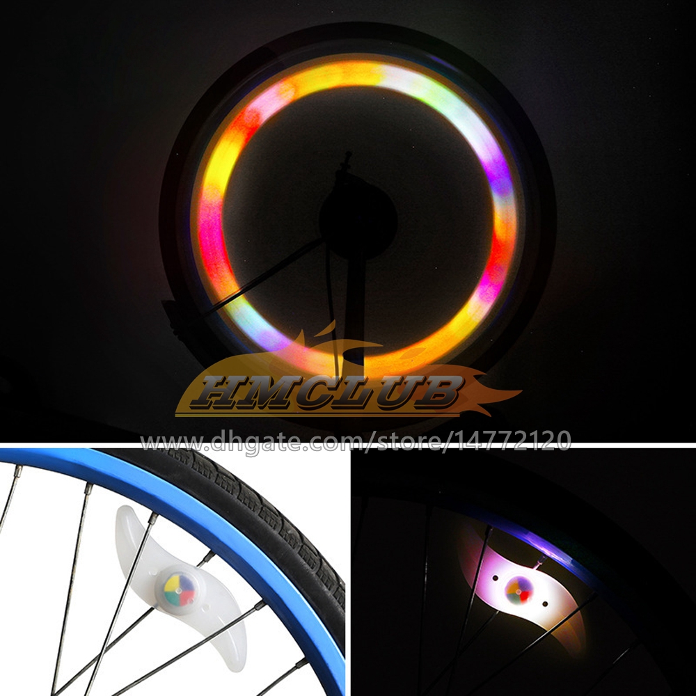 1USD Flash LED para pneu Luz de tampa de válvula de roda de bicicleta Luz de carro Bicicletas Motocicleta LED Roda de pneu Lâmpada 9 Cores Lanterna Azul Verde Vermelho Amarelo Multicolor Raios Lâmpada