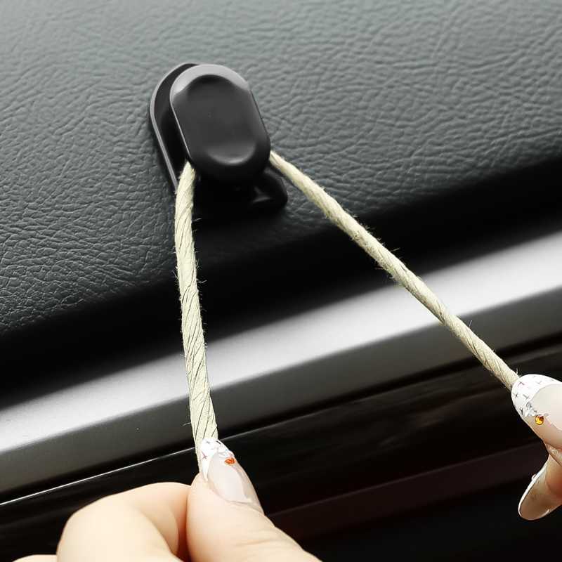 Ny ny bil Invisible Paste Hook Mini Compact and Stylish Self Adhesive Drable Holder Automobile Interior Garbage Bag Organizer