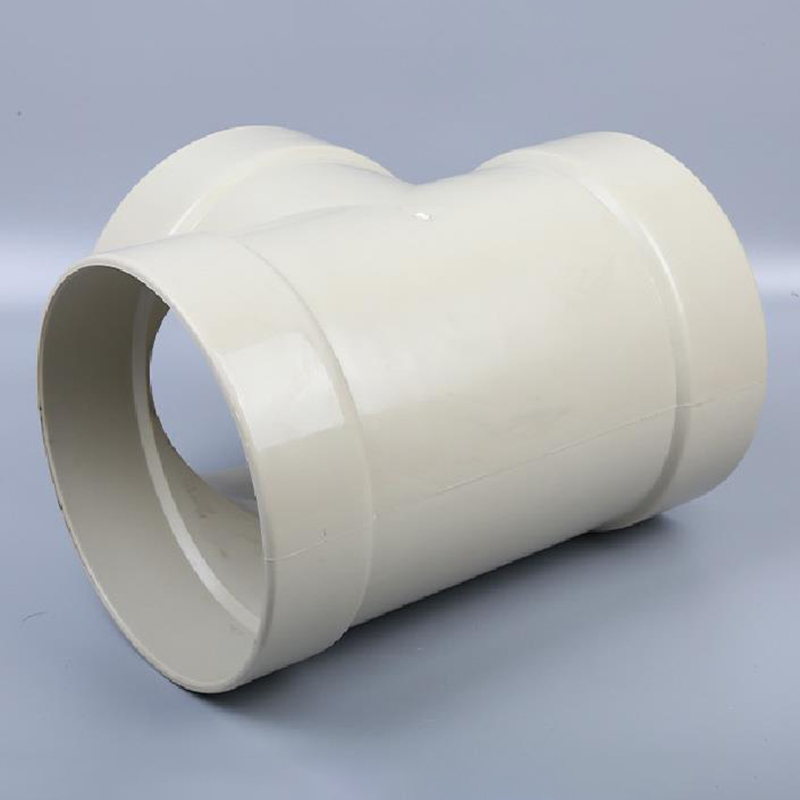 PP air duct three-way flame-retardant three-way branch pipe bifurcation side ventilation pipe connection