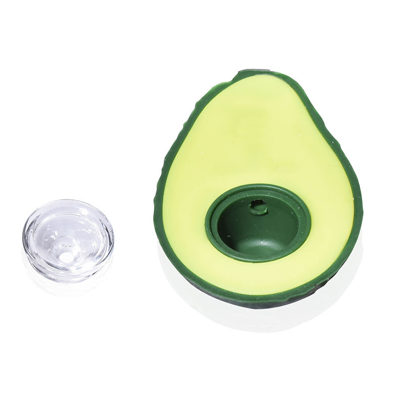 Bunte tragbare Silikonpfeifen Avocado-Form Glas Singlehole Nineholes Filtersieb Schüssel Kräutertabak Zigarettenspitze Shisha Wasserpfeife Bong Rauchen