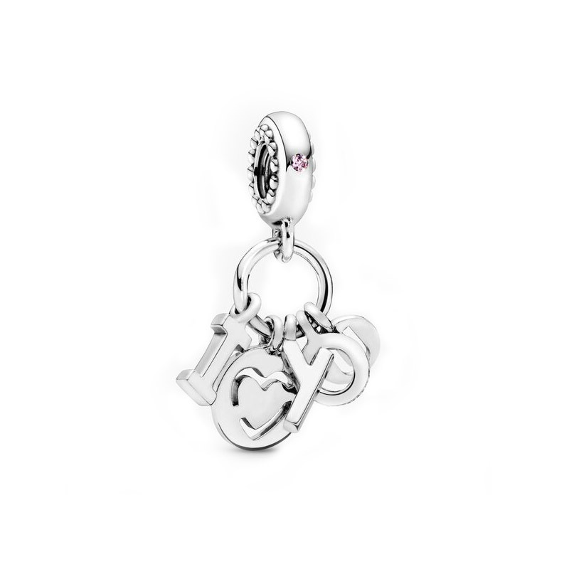 925 Sterling Zilver Pandora Charm Hanger Geschikt voor Armband Designer Sieraden en Letter Mom, I Love You Rose Gold Lady Accessoires Cadeau, Gratis Pandora Box