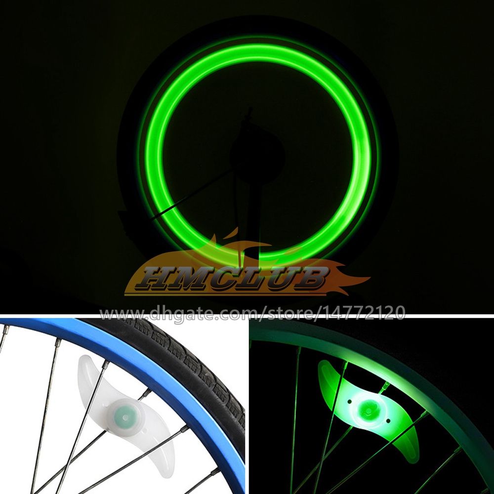 1USD LEDフラッシュタイヤライトカーオートバイ自転車ホイールタイヤ懐中電灯ブルーグリーンレッドイエローマルチカラーエアスポークランプ