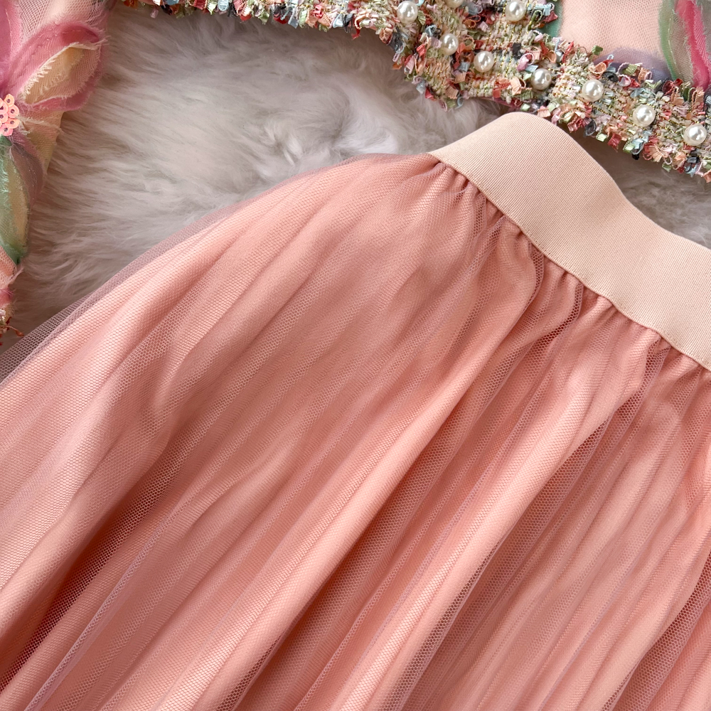 Платье с двумя частями осенняя зимняя юбка для женского твиты с длинным рукавом с длинным рукавом.