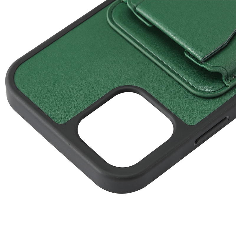 Coque de téléphone Vogue en cuir massif avec support pliable de luxe pour iPhone 14 13 12 11 Pro Max XR XS Durable Mince Protection complète Fente pour carte pare-chocs Portefeuille Embrayage Couverture arrière