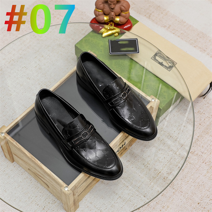 classic men Flat Dress shoes 100% Authentic cowhide Metal buckle Lady leather casual shoe Mules Princetown Men Trample Lazy designer Slides Loafers Large size 38-45