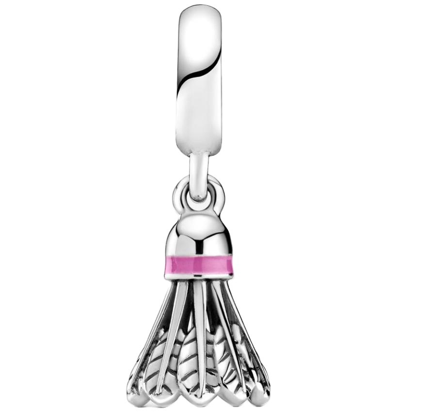 Auténtico Pandora-925 Sterling Silver Charm Beads Badminton Tennis Raquet Bracelet Charm Adecuado para pulsera original Diseñador de joyas para mujeres