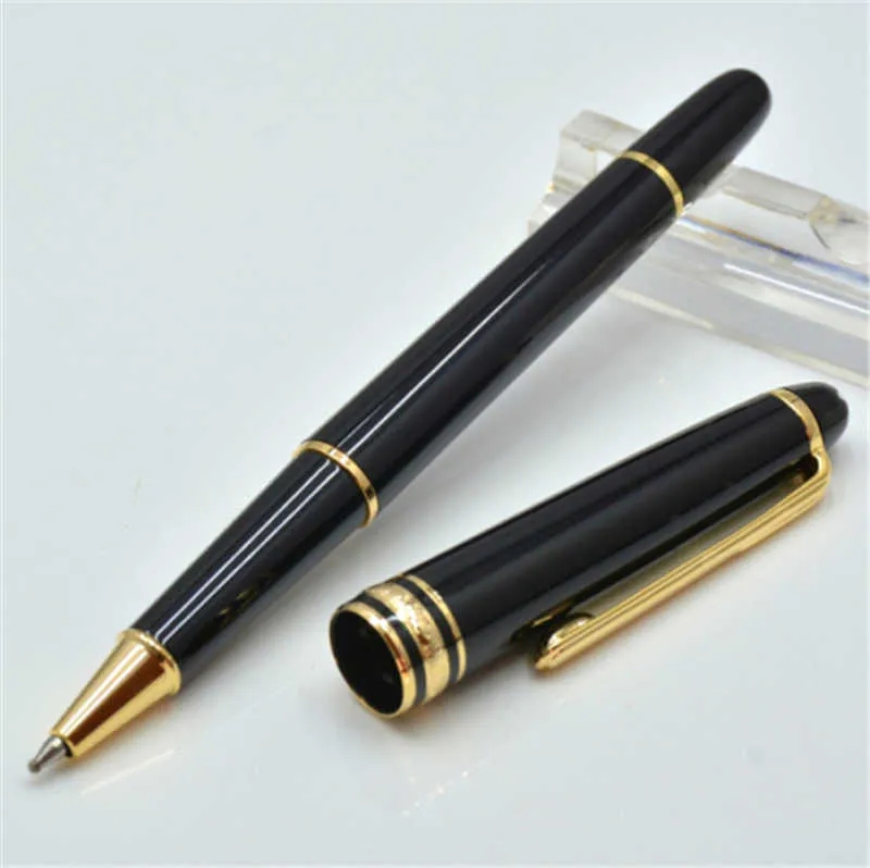 High Quality 163 Bright Black Ballpoint Pen / Roller Ball Pen Classic Office Stationery Promotion Pens For Birthday Gift