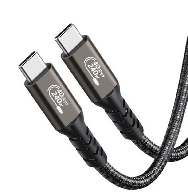 240 W 8K Video 40 Gbit/s Typ-C-zu-Typ-C-Datenkabel 1 m Android-Schnellladung Superschnelles USB-C-C-zu-C-Dual-USB-4.0-Ladegerät-Adapter PD-Leitungen für Samsung Apple MacBook IMac Pro