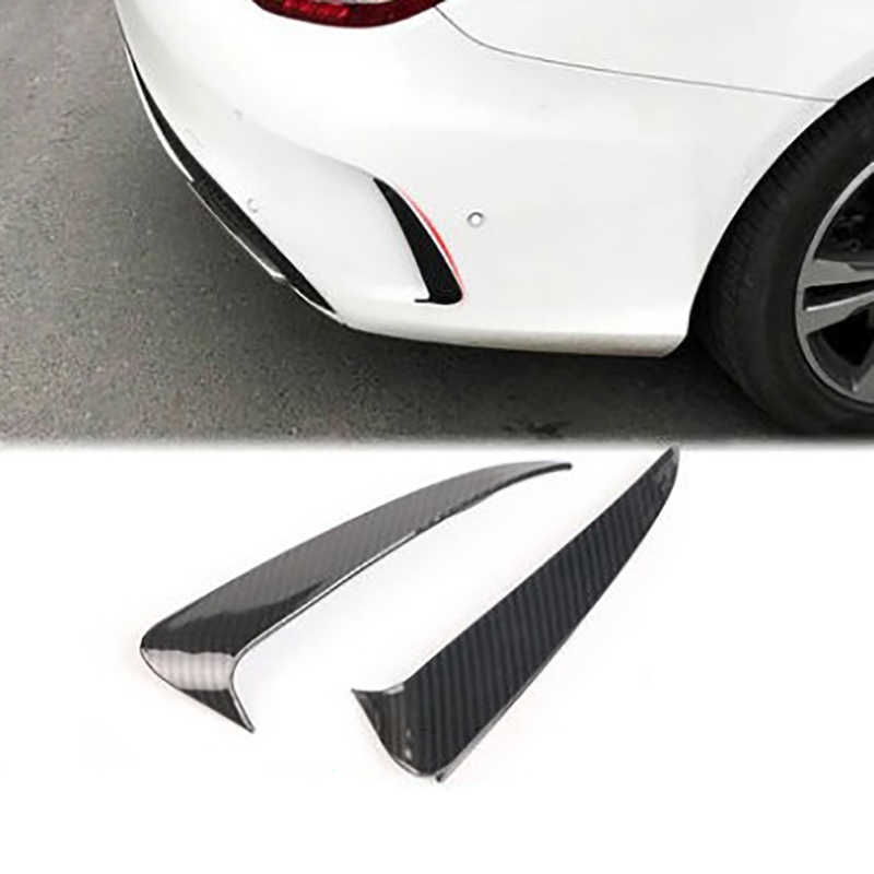 New Carbon Fiber Car Rear Bumper Surrounds The Air Outlet Tail Wind Knife for Mercedes-Benz C-Class W205 Car Styling Accessories