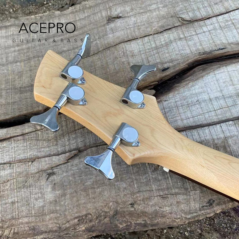 I LED blu illuminano l'alta qualità del fingerboar del palissandro del manico dell'acero del basso elettrico acrilico delle 4 corde Trasporto libero