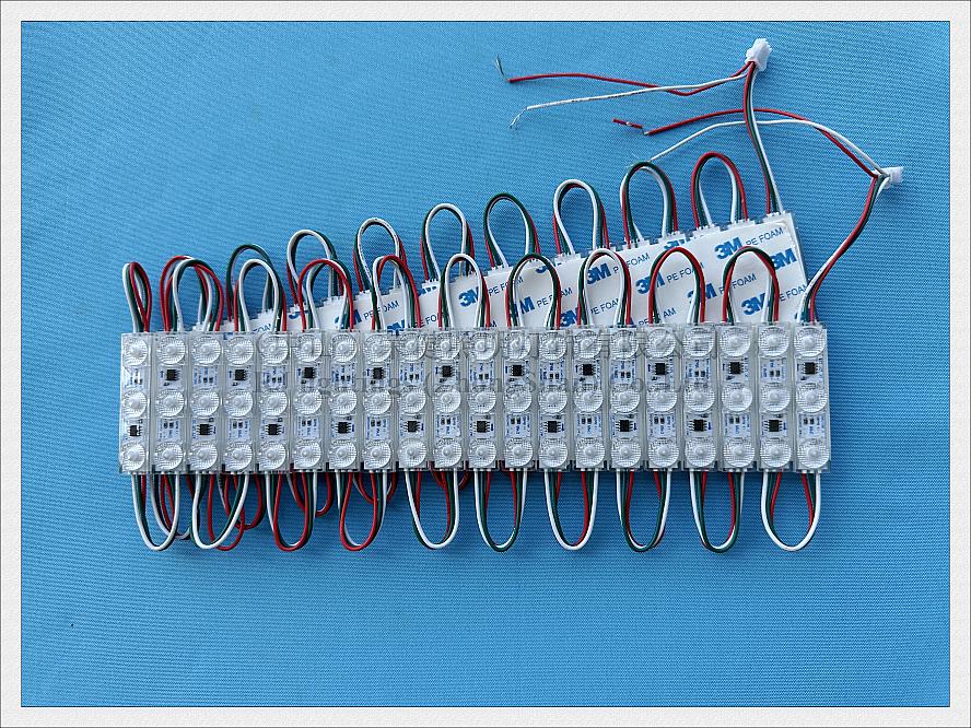 addressable Full Color Magic Digital LED Light Module for sign advertising WS 2811 with IC WS2811 SMD 3030 DC12V 1.2W IP68 waterproof