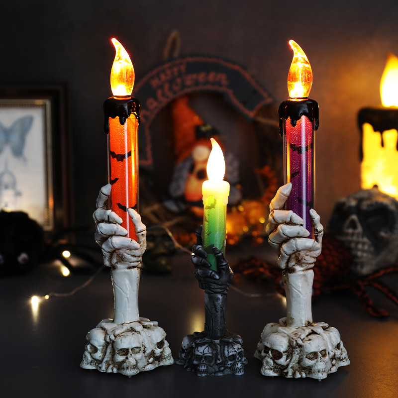 Halloween Ghost Hand LED Candle Light Light Light Bar Bar Prething Whitrible Layout Decoration Prop Lamp