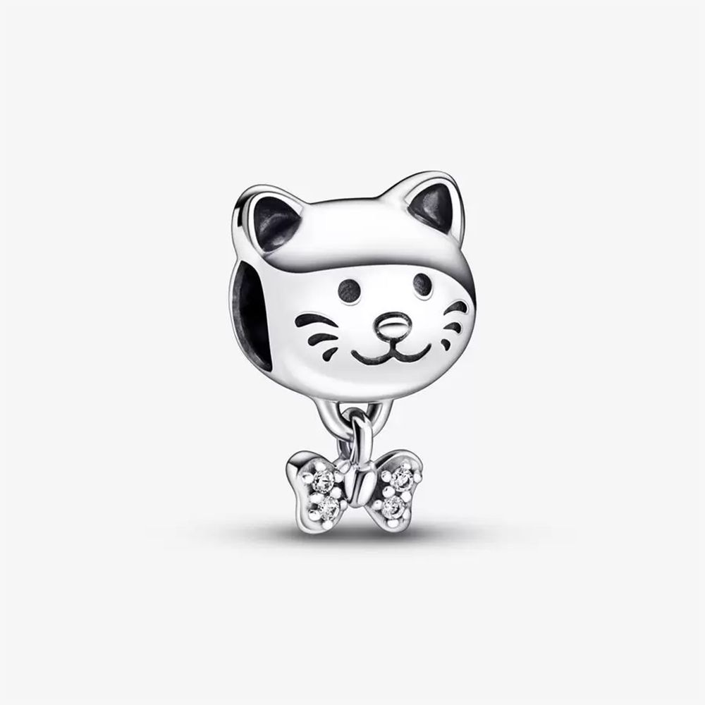 Authentic Pandora-925 Sterling Silver Charm Beads Animal Bead Cute Girl Accessories Beads Bracelet Charm Suitable for Original Bracelet Designer Jewelry for Women