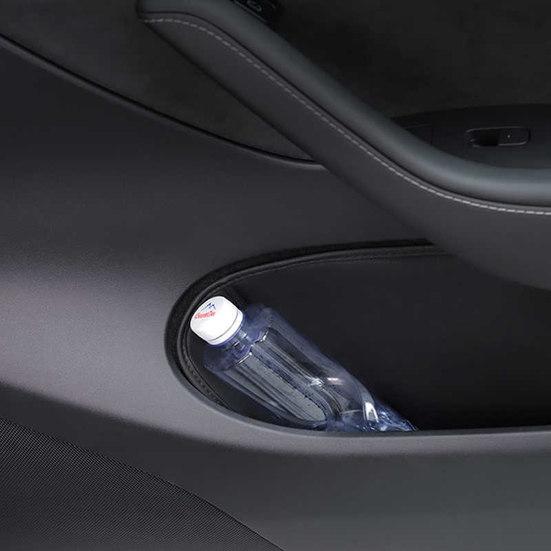 Nouveau tapis de rangement de fente de porte de voiture sac de rangement de poignée de porte pourTesla modèle Y 2017-2021 2022 accessoires d'intérieur de voiture organiser Pad