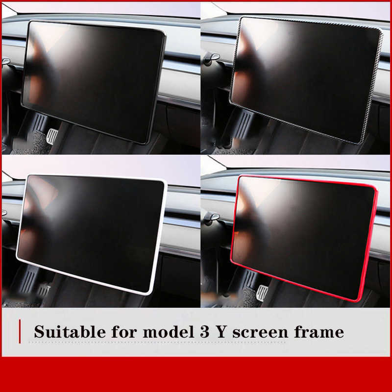 New Suitable for Tesla Model 3 Y Central Control Screen Frame Navigation Protective Film Frame Decorative Frame Automotive Interior