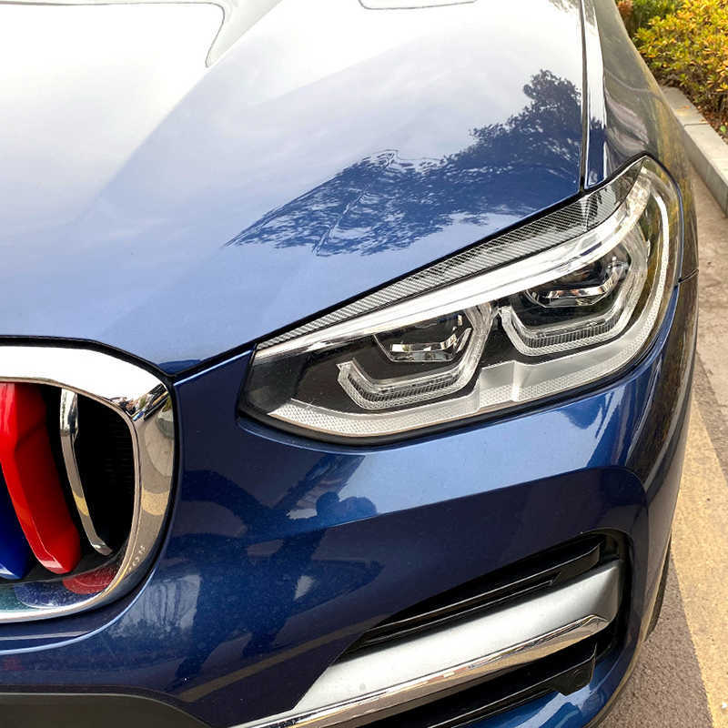 New Car Headlight Eyebrows Eyelids Lids ABS Plastic Retrofit Decorative Accessories for BMW X4 X3 G01 G02 2018 2019 2020 2021