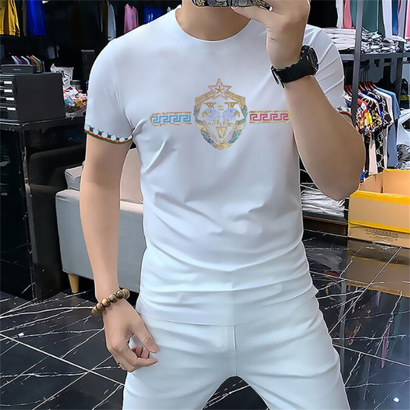 2023 Designer Men's T Shirts grossistkläder Hot borr Kort ärm Street Löst överdimensionerad casual t-shirt 100% Pure Cotton Tops Woman Summer Fashion Asian Size M-4XL