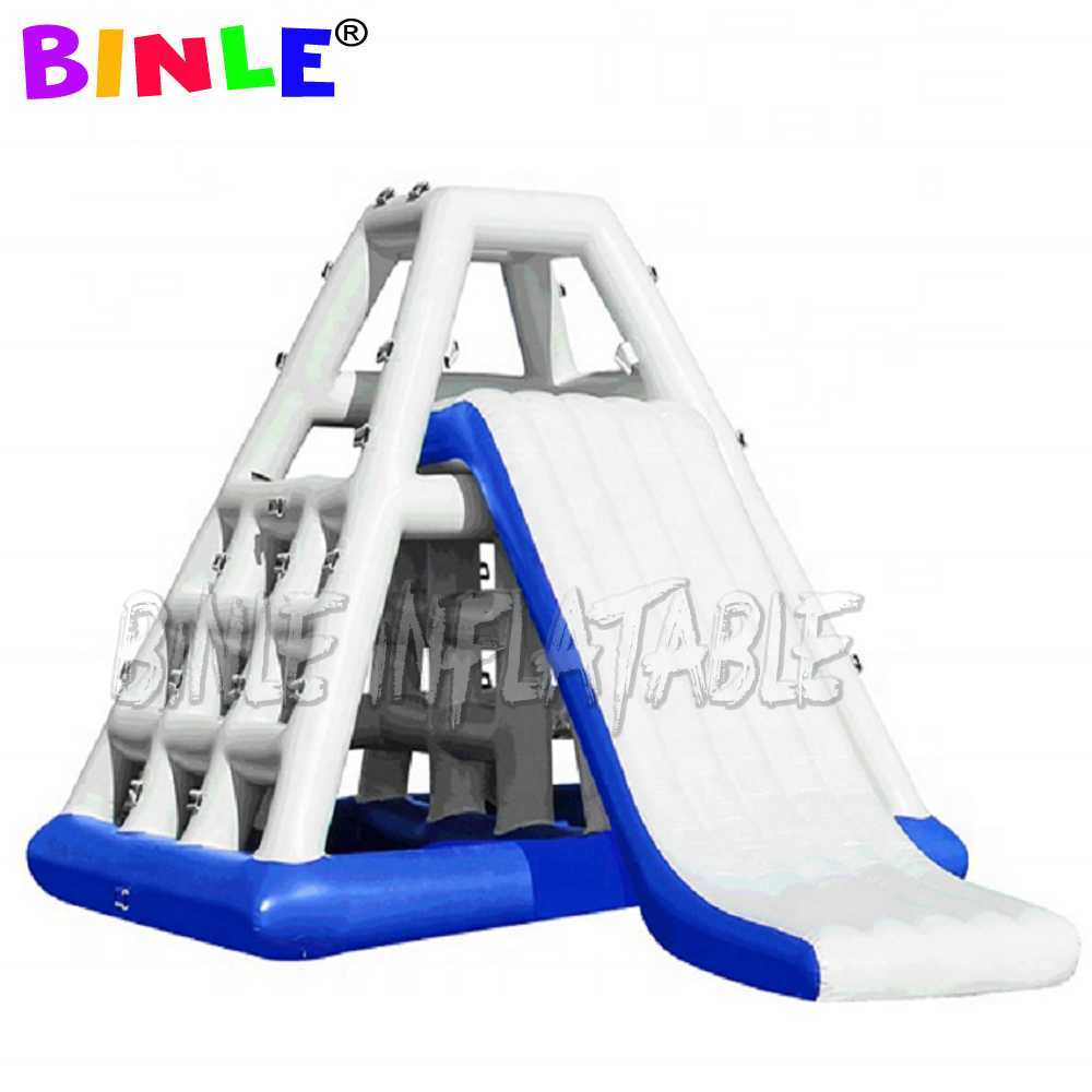 Crazy inflatable floating water slide with Climbing Tower Inflatable Floating Water Toys swimming pool slide For lake or Park