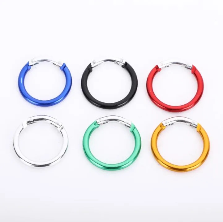 Circle Round Carabiner Camping Spring Snap Clip Hook Keychain Camping Climbing Hiking Outdoor Tools