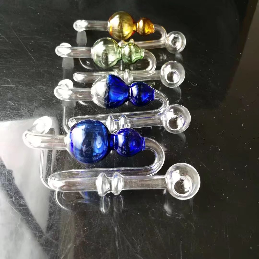 Glass Smoking Pipes Manufacture Hand-blown bongs Multi Bend Charge Hulu Shaoguo