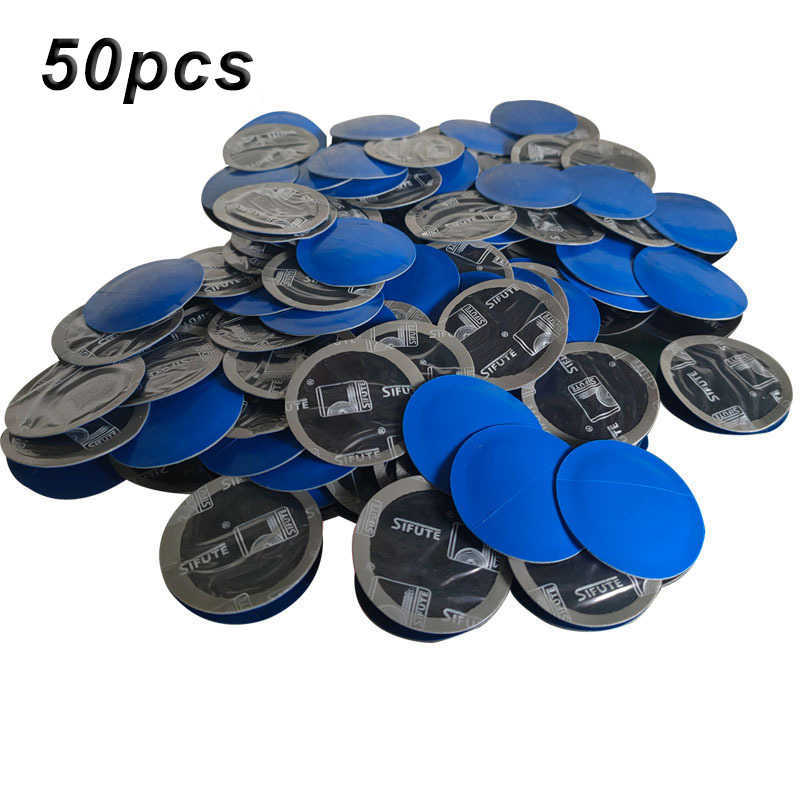 Ny 50st 32mm 1.3in bilgummi trådbunden däck punktering reparation svamp plug lapp kit blue 967674 för däckreparationstillbehör delar